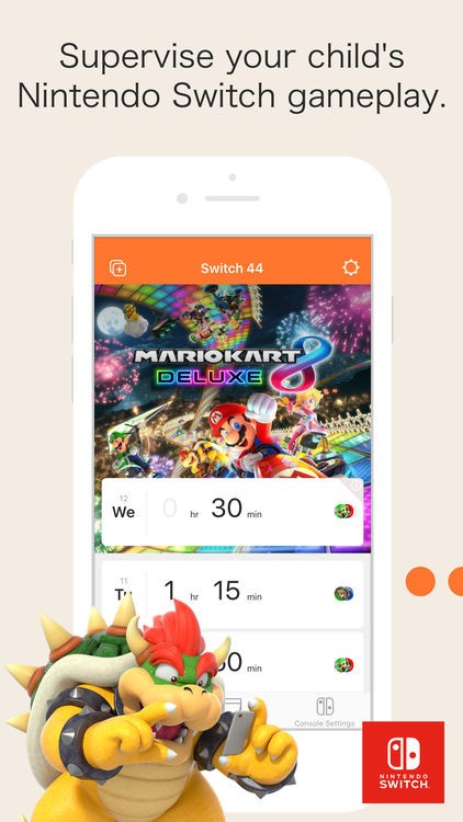 Theo dõi hoạt động chơi game của trẻ trên Nintendo Switch
