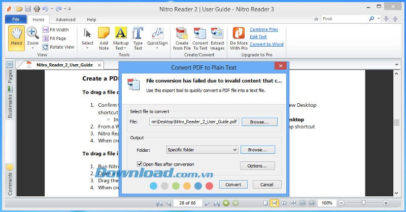 Convert PDF thành file text