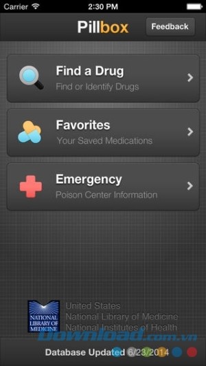 NLM Pillbox cho iOS tra cứu thông tin thuốc