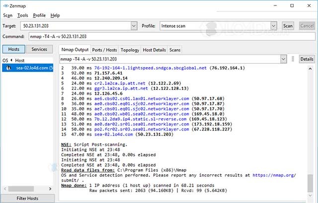 Nmap là một mã nguồn mở miễn phí để kiểm tra bảo mật
