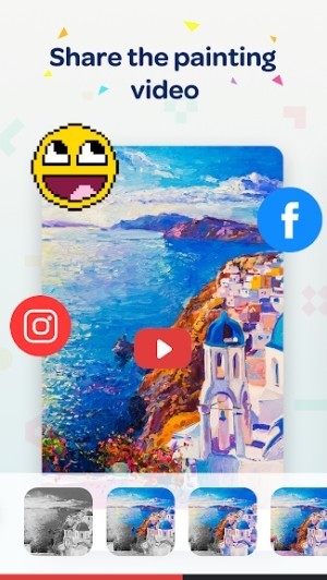 Chia sẻ video tô màu với bạn bè và người thân