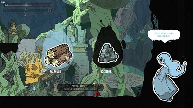 Thu thập tài nguyên để xây dựng và khám phá hầm ngục