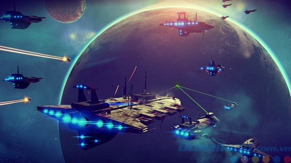 Bay trong thiên hà của No Man's Sky