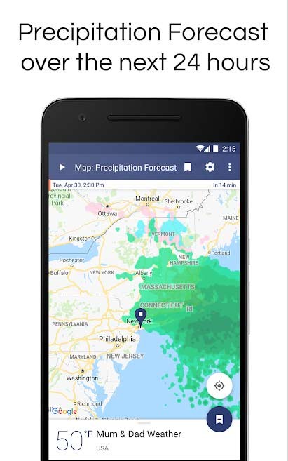 Theo dõi dự báo mưa trong 24 giờ tới
