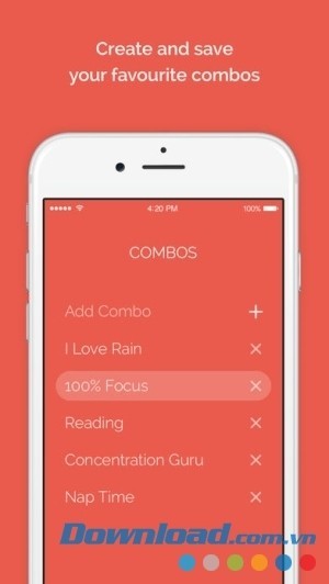 Tạo các combo yêu thích
