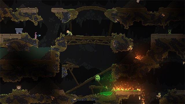 Đối đầu với vô vàn quái vật và trùm cuối khổng lồ trong game Noita