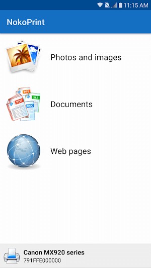 NokoPrint cho phép người dùng in ảnh trực tiếp từ Android