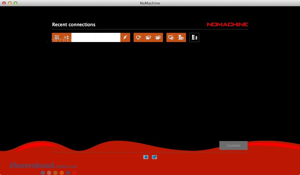 Giao diện phần mềm NoMachine trên Mac