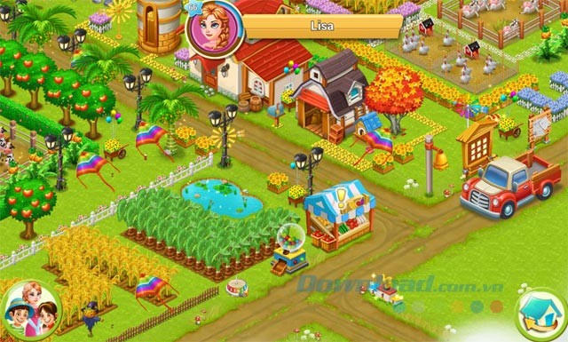 Giao diện chơi game Nông trại Việt