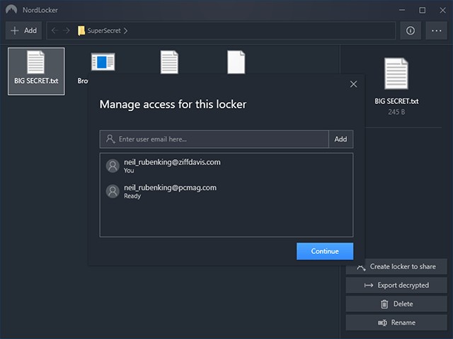 Nord Locker hỗ trợ lưu trữ, chia sẻ file an toàn