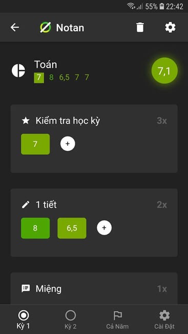 Tính điểm trung bình