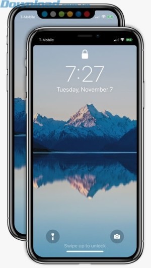 iPhone X sau khi đã giấu đi phần tai thỏ