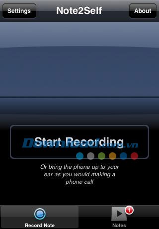 Note2Self Audio Recorder for iOS