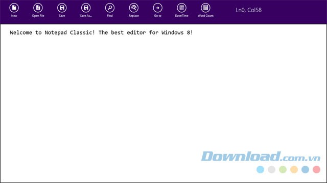 Giao diện Notepad Classic