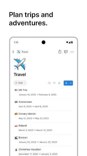 Lập kế hoạch cho các chuyến đi