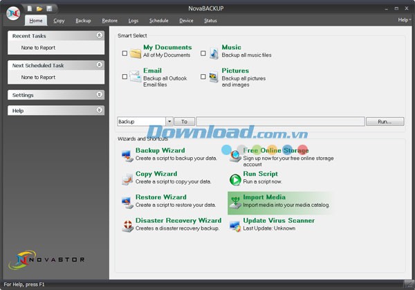 NovaBACKUP Professional