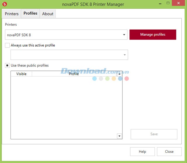 Giao diện của novaPDF SDK