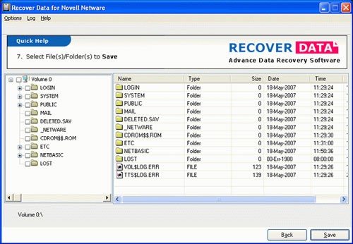 Novell Netware Data Recovery Tool