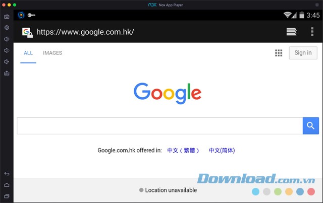 Giao diện chính của phần mềm giả lập hệ điều hành Android Nox App Player miễn phí cho Mac