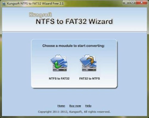NTFS to FAT32 Wizard Free Version