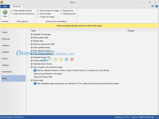 Xem các thay đổi đang chờ