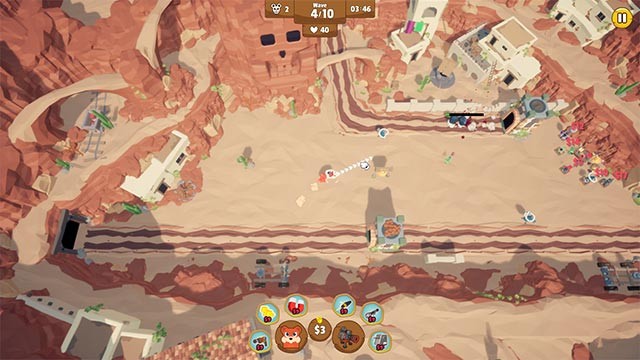 Đưa ra những quyết định chiến lược khi đặt tháp pháo và chiến đấu trong Nut Protocol game