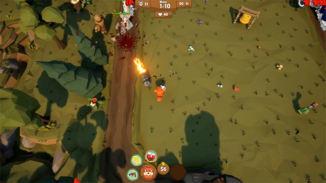 Điều khiển chú sóc màu cam để sắp xếp các tháp pháo và định vị chính xác mục tiêu