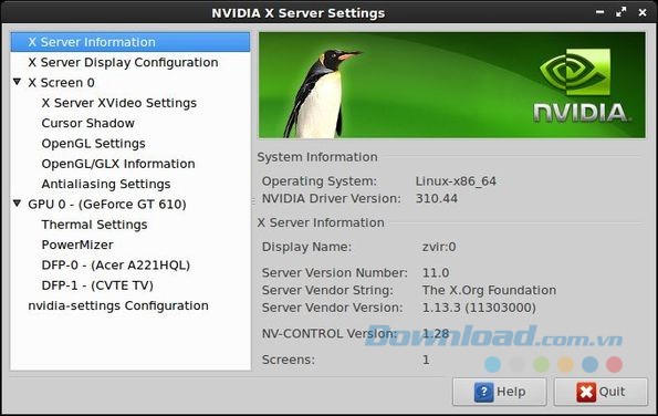 nVidia Linux Display Driver
