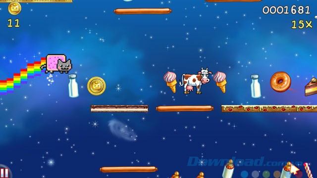 Giao diện game Nyan Cat: Lost In Space