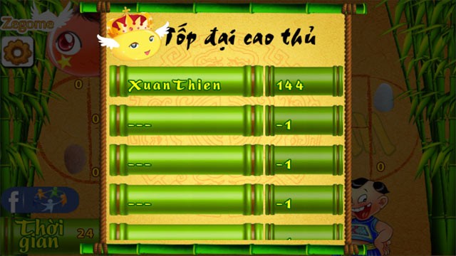 Bảng xếp hạng game Ô Ăn Quan