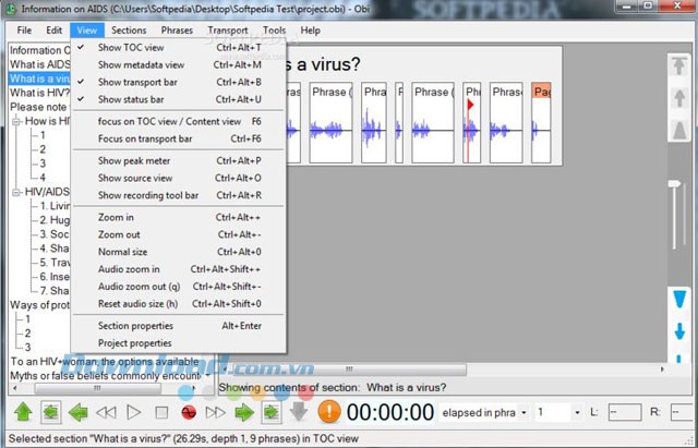 Giao diện chính phần mềm