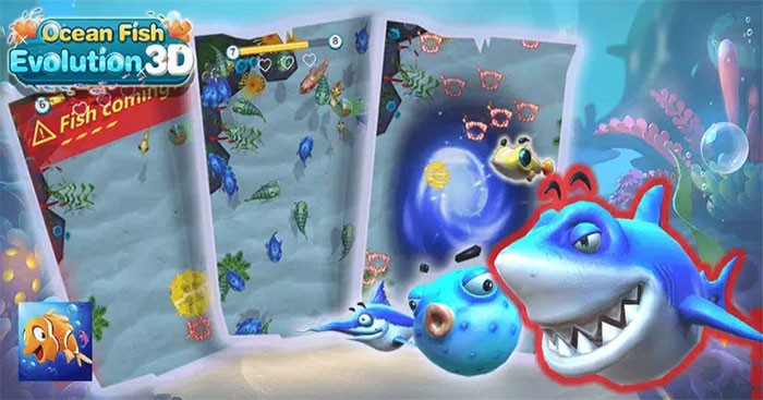 Ocean Fish Evolution 3D là trò chơi Cá lớn nuốt cá bé gây nghiện