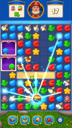 Ocean Puzzle World cho bạn giải các màn đố match-3 hấp dẫn