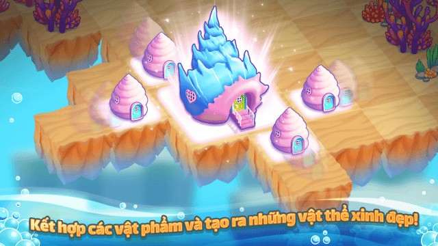Hợp nhất các vật phẩm để tạo ra nhiều item tuyệt vời hơn trong game Ocean Merge