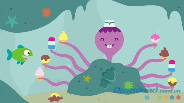 Thưởng thức những cây kem tuyệt ngon từ chị bạch tuộc tốt bụng