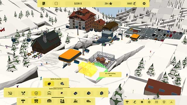 Octohill Ski Tycoon là game mô phỏng xây dựng và quản lý khu trượt tuyết