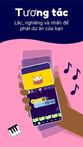 Lắc, nghiêng và nhấn để phát dự án