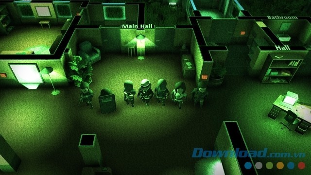 Điều khiển lính gác di chuyển đến nhiều địa điểm để tuần tra trong game bắn súng Of Guards And Thieves