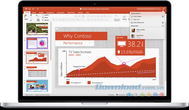 Làm việc theo nhóm bằng bộ ứng dụng văn phòng Office 365 Home & Personal cho Mac