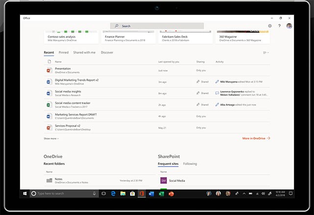 Quản lý toàn bộ tài liệu Office trong cùng 1 vị trí