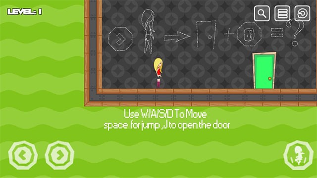 Điều khiển nhân vật bằng bàn phím để tìm cửa thoát hiểm nhanh nhất có thể