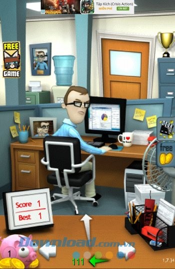 Anh chàng Jerk trong game Office Jerk