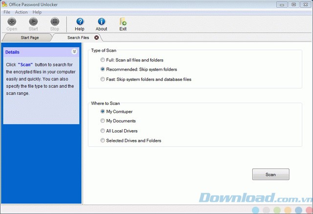 Tìm kiếm tập tin mã hóa
