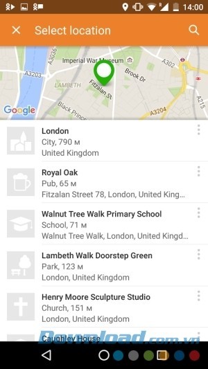 Chia sẻ vị trí trên OK cho Android