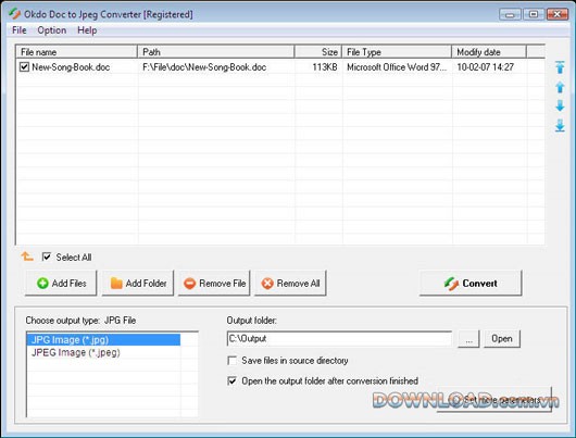 Okdo Doc to Jpeg Converter
