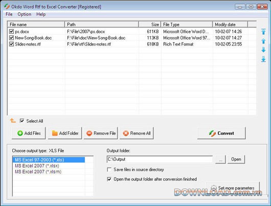 Okdo Word Rtf to Excel Converter