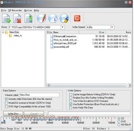Okoker DVD/CD Data Burner