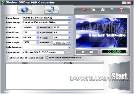 Okoker DVD to PSP Converter