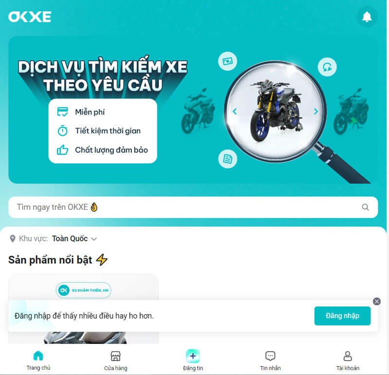 Trang OKXE - Mua bán xe máy trực tuyến