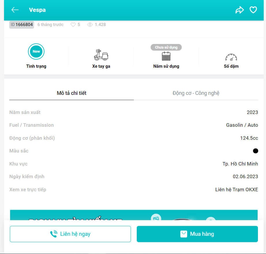 Cung cấp đầy đủ thông tin chi tiết về xe